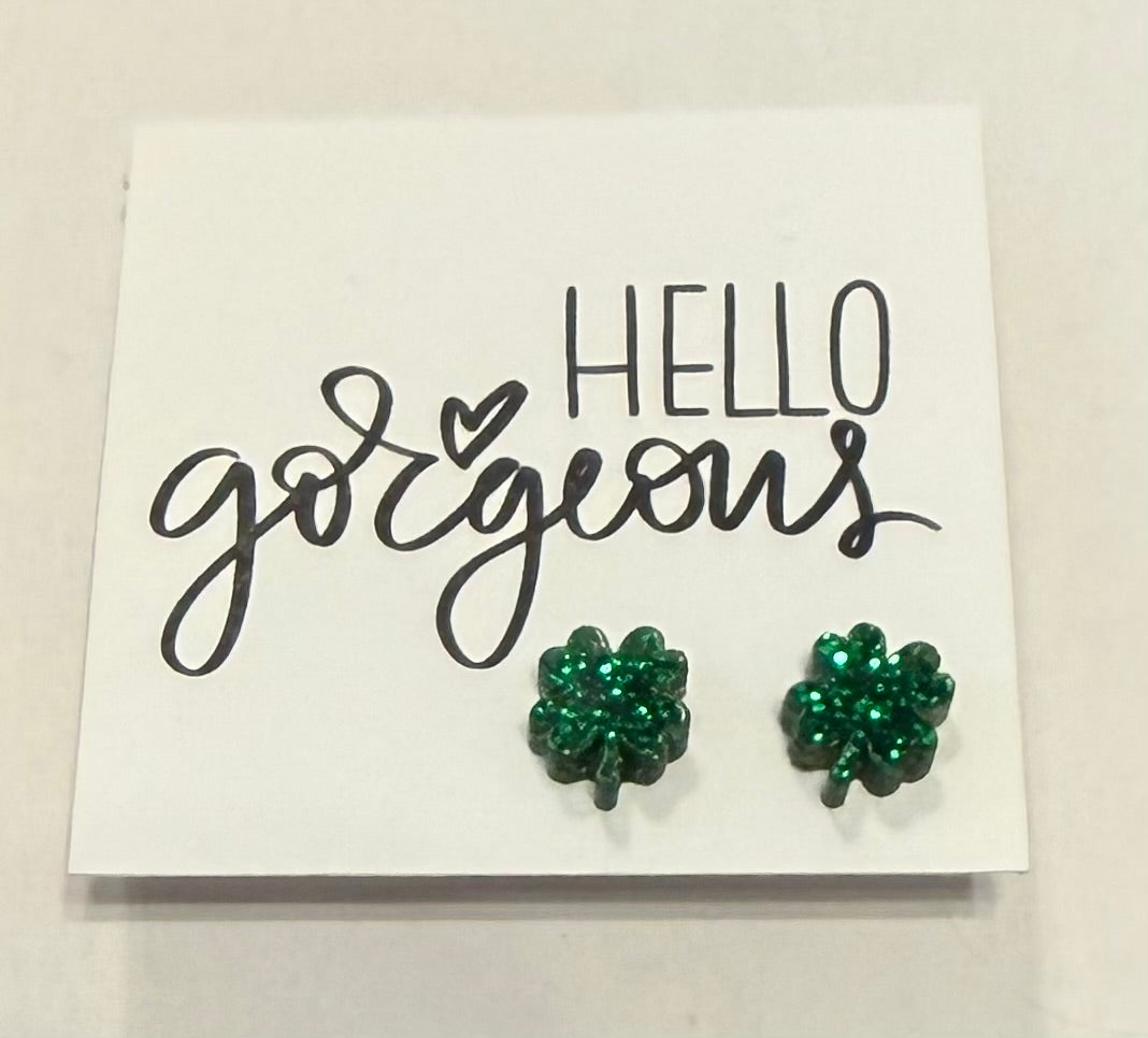 Hello Gorgeous Shamrock Stud