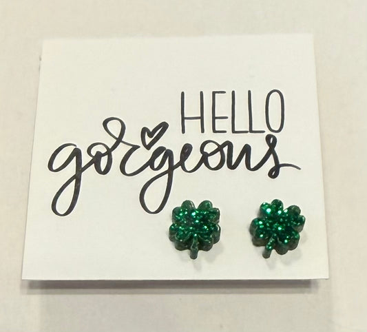 Hello Gorgeous Shamrock Stud