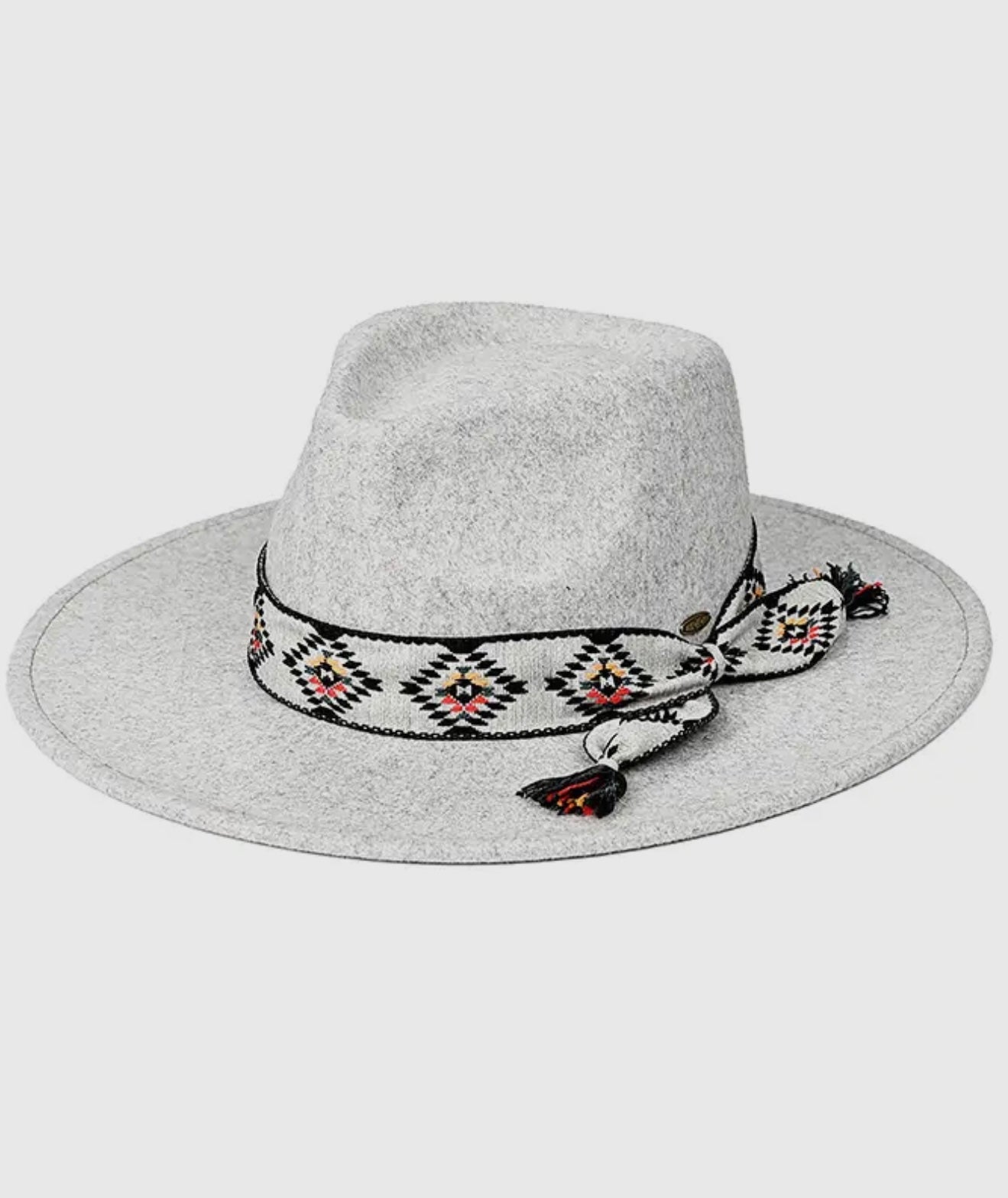 C.C. Aztec Trim Felt Hat