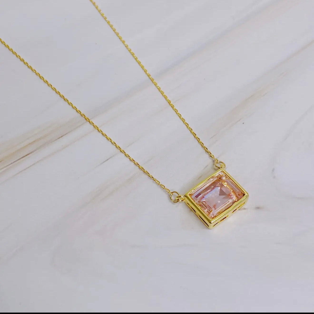 Sweet Square Pendant Necklace