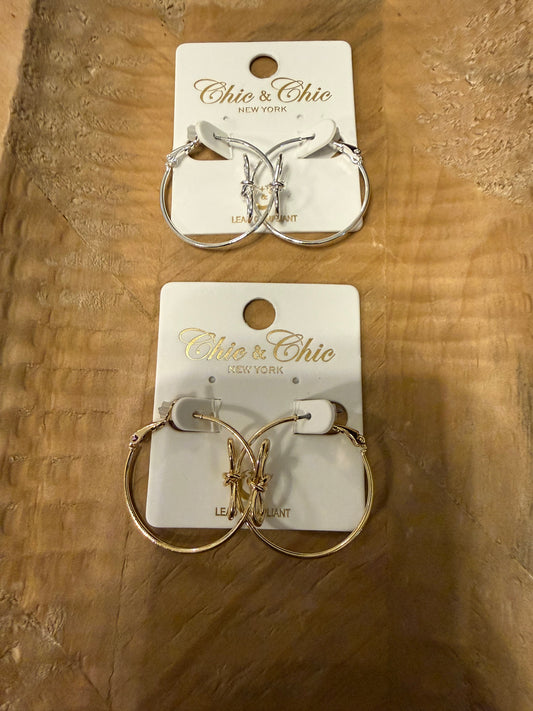 Silver or Gold Bow Hoops