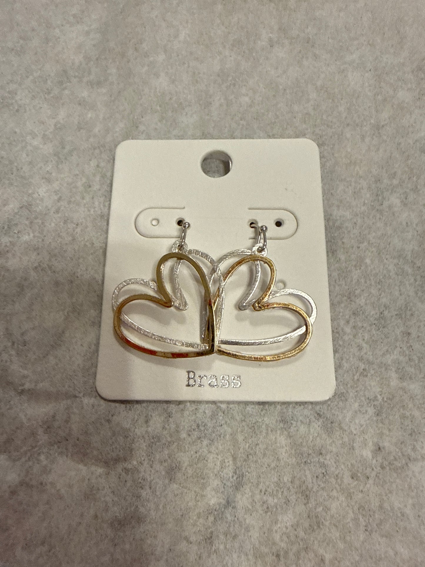 Silver/Gold Brass Hearts
