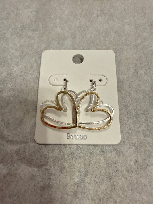 Silver/Gold Brass Hearts