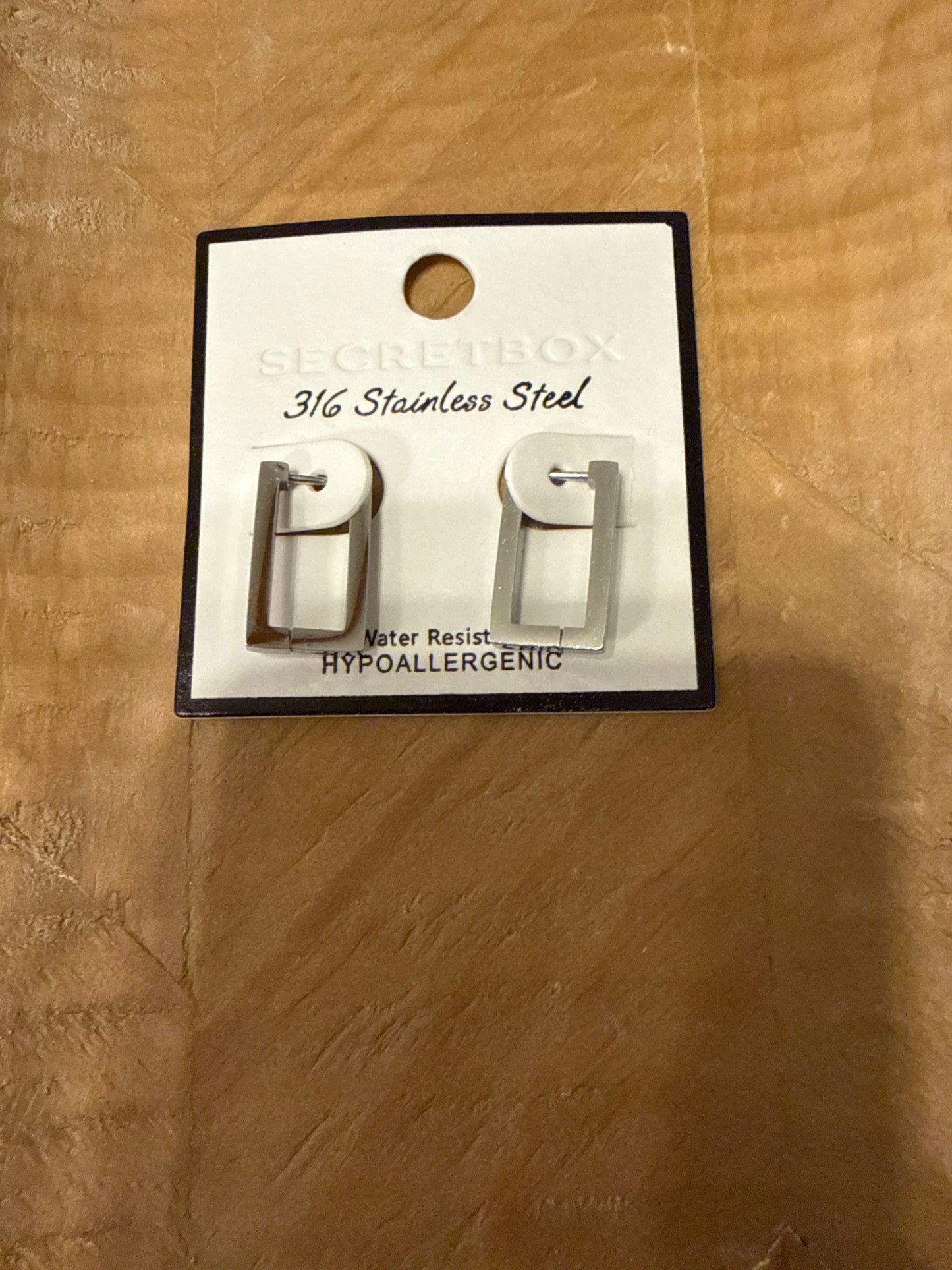 Silver Rectangle Dangle