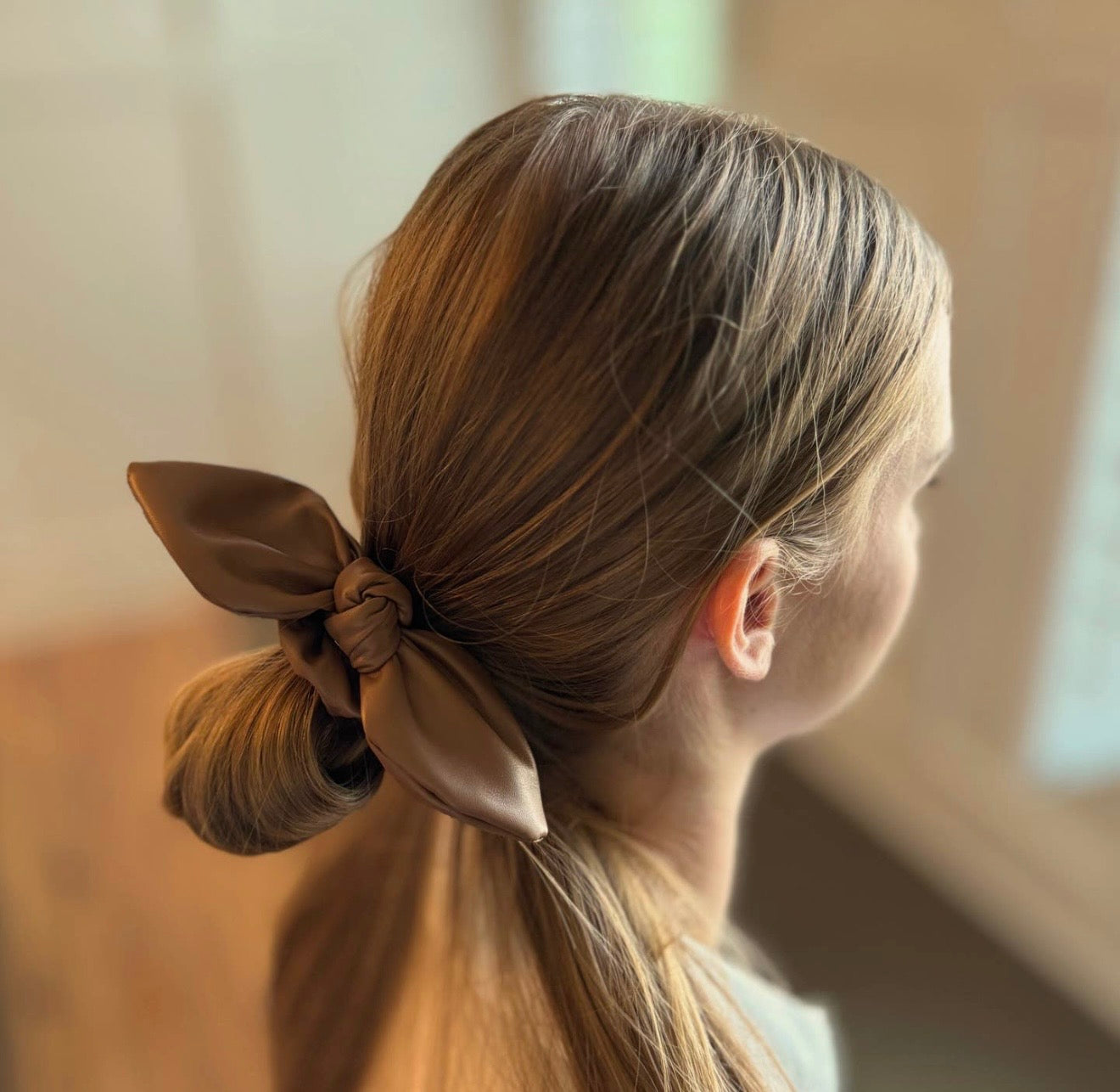 Leather Tie Hair Scrunch