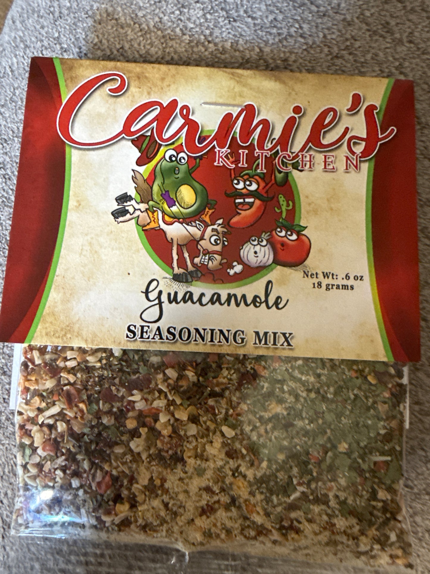 Carmie’s Guacamole Seasoning Mix