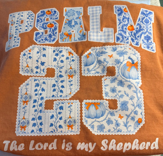 Psalm 23 on Rust or Baby Blue