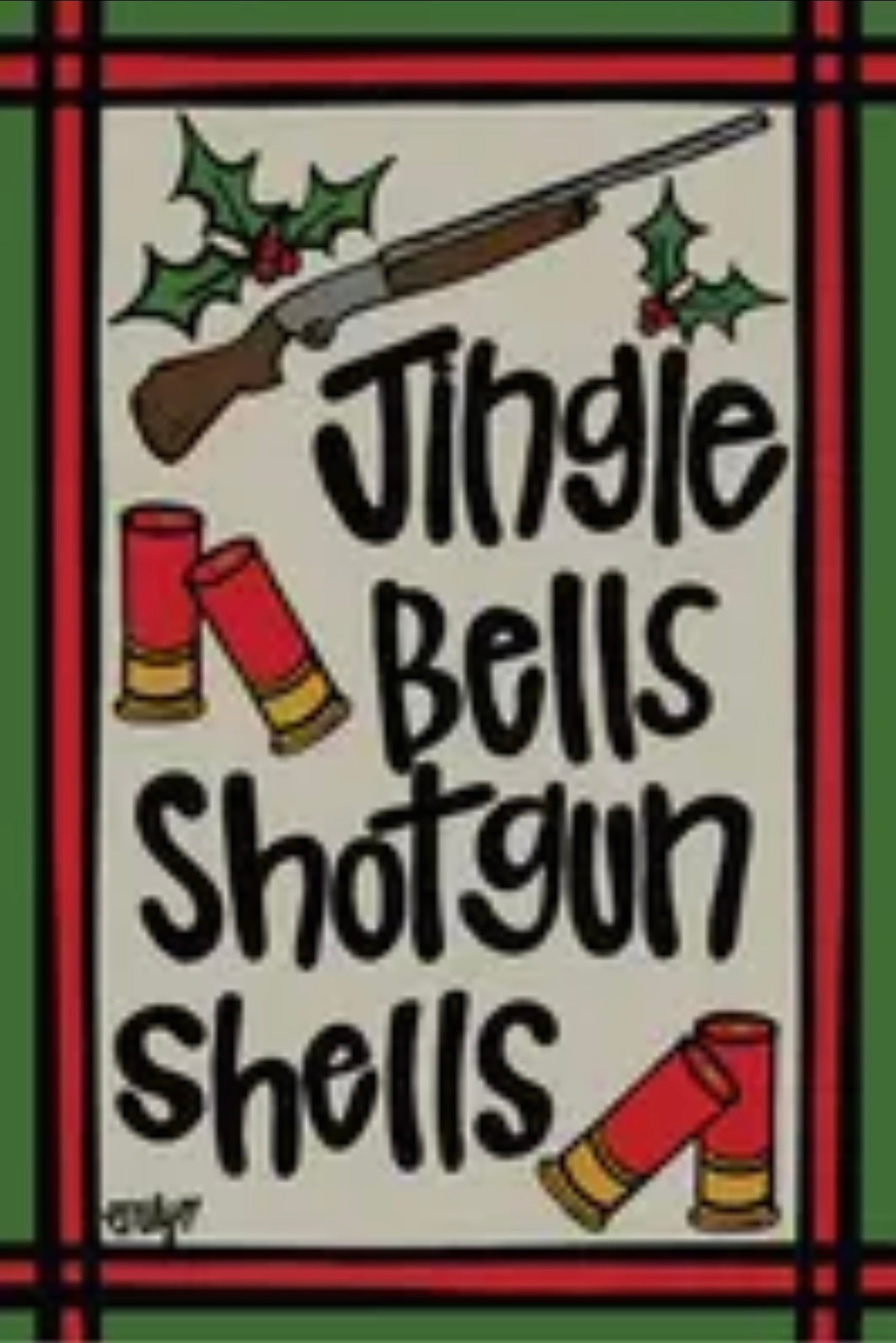 Jingle Bells Shotgun Shells Flag