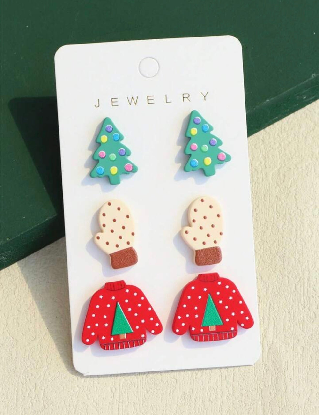 3 pk Trees, Mittens, Sweater