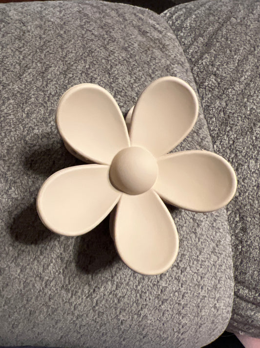 Khaki Flower Clip