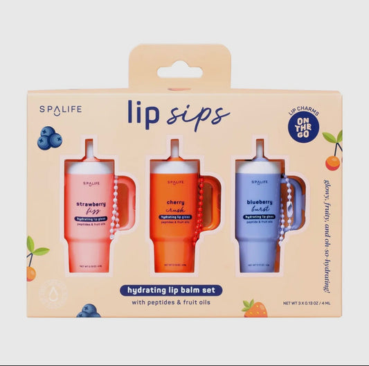 My Spa Life Lip Sips Hydrating Lip Balm Set