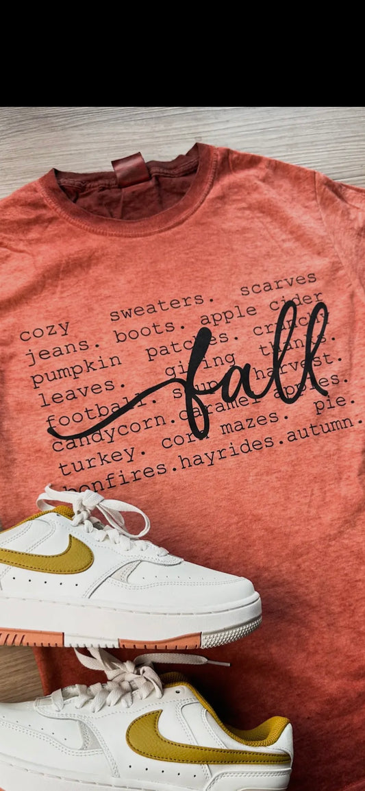 Fall Words Tee