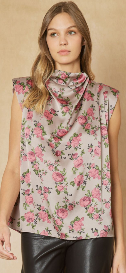 Entro Floral Print Top