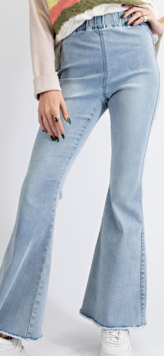 Bell Bottom Washed Denim