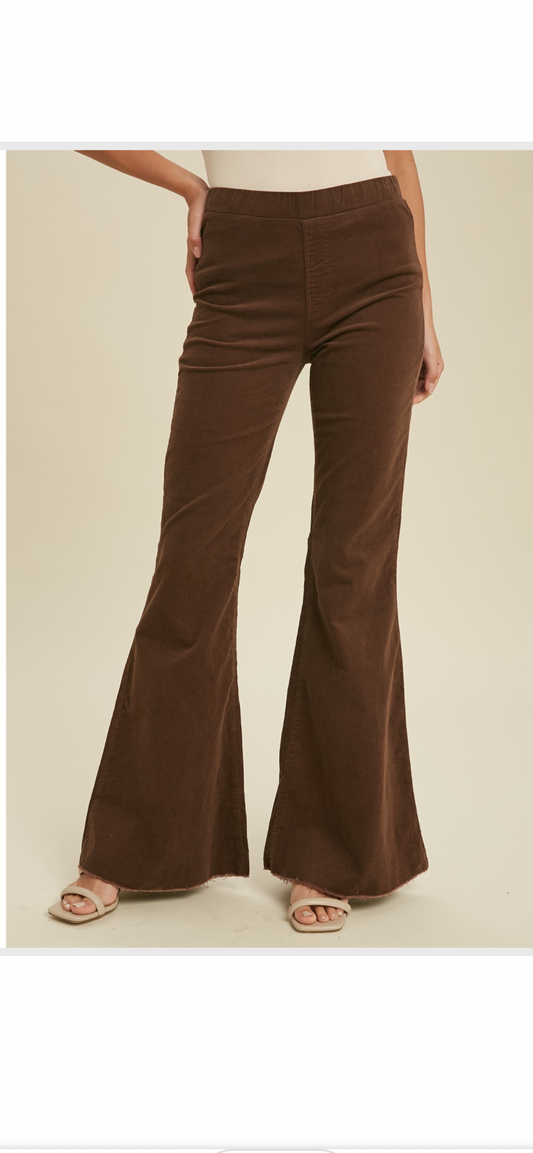 Corduroy flare pants