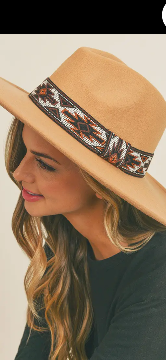 Tribal Band Panama Hat